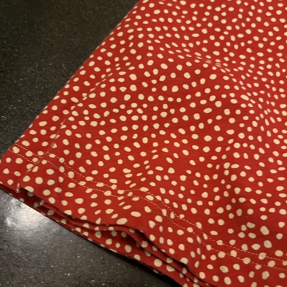 Effie‘s Heart A-line skirt, burnt orange (pale red) with cream polka dots - Picture 2 of 5